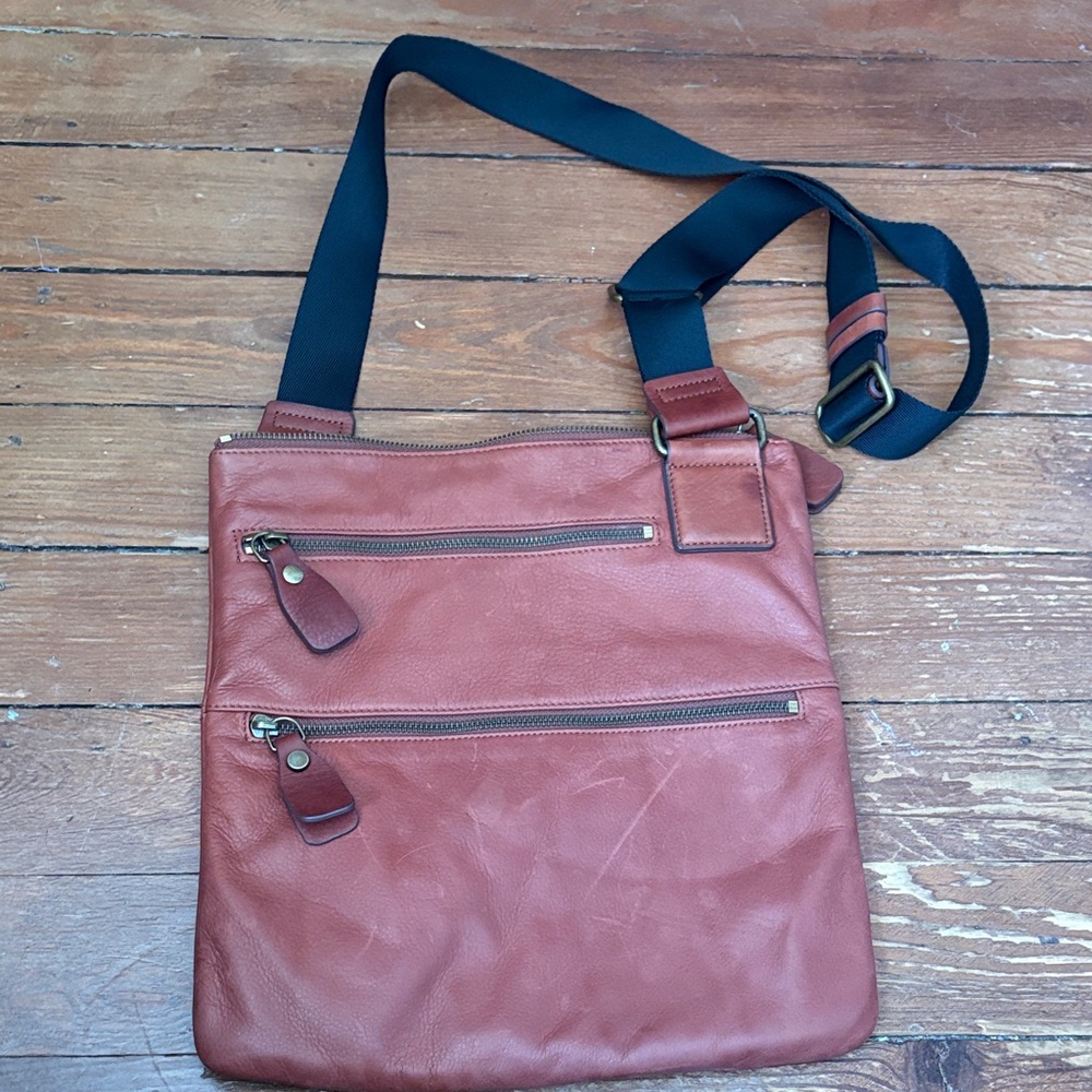 Margot Leather Zipper Crossbody Bag